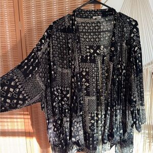 Black and Cream Kimono